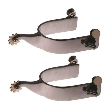 Jacks Imports Stainless Steel Roping Spurs with Smooth Band MEN 111-M